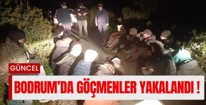 Bodrum'da 17 düzensiz göçmen yakalandı