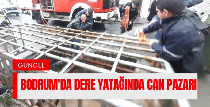 Bodrum'da Dere Yatağında Can Pazarı: İtfaiye Genç Adamı Kurtardı