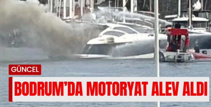 Bodrum'da milyon dolarlık motoryat alev alev yandı