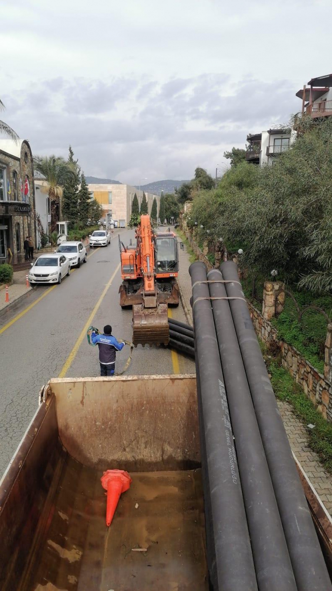 Büyükşehir Bodrum’da 6 bin Metrelik İçme Suyu Çalışması Başlattı