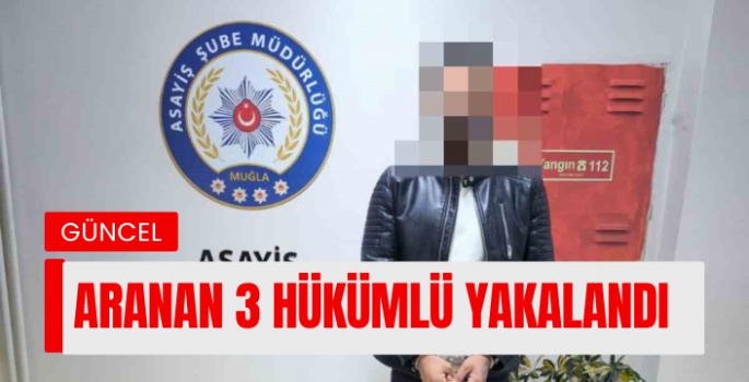 Fethiye'de Ağır Suçlardan Aranan Üç Hükümlü Yakalandı