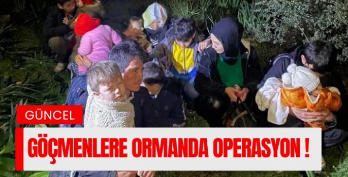 Göçmenlere fırtına engeli ormanda yakalandılar