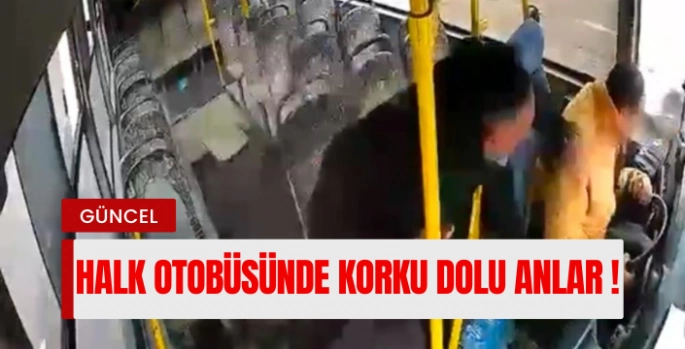 Halk otobüsünde şöför bayıldı, kazaya sebep oldu