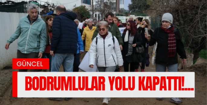 Halk Yolu Kapattı İnşaatı Ve Kamyonları Durdurdu