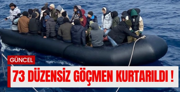 İzmir açıklarında ölüme itilen 73 düzensiz göçmen kurtarıldı