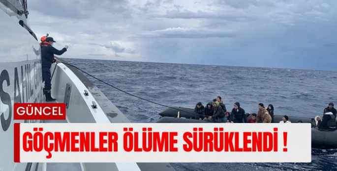 İzmir açıklarında ölüme sürüklenen 24 göçmen kurtarıldı