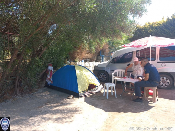 Karavan ve çadırlara yönelik denetim