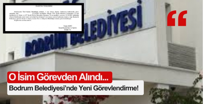 Belediyede Kritik İsim Görevden Alındı