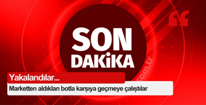 Marketten aldıkları botla karşıya geçmeye çalıştılar