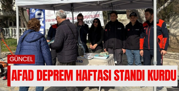 Muğla AFAD Müdürlüğü'nden deprem haftası farkındalık standı