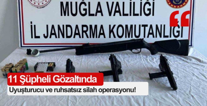 Muğla'da uyuşturucu operasyonunda 11 gözaltı