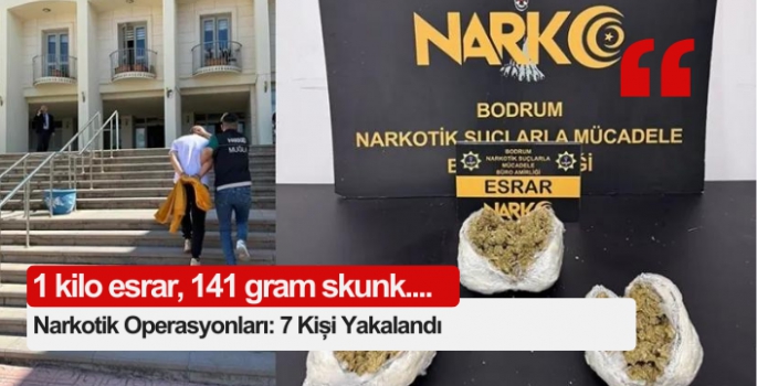 Narkotik Operasyonları: 7 Kişi Yakalandı