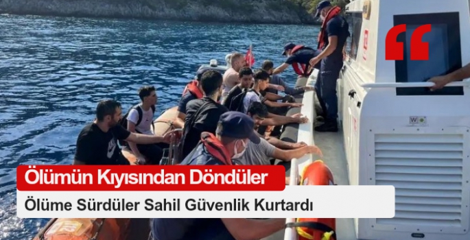 Ölüme sürdüler sahil güvenlik kurtardı