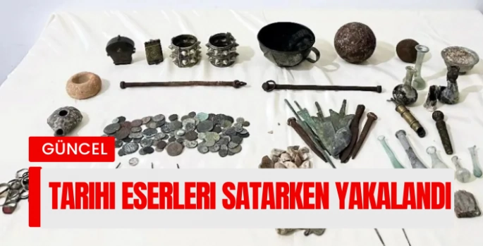 tarihi eserleri jandarmaya satarken yakalandı