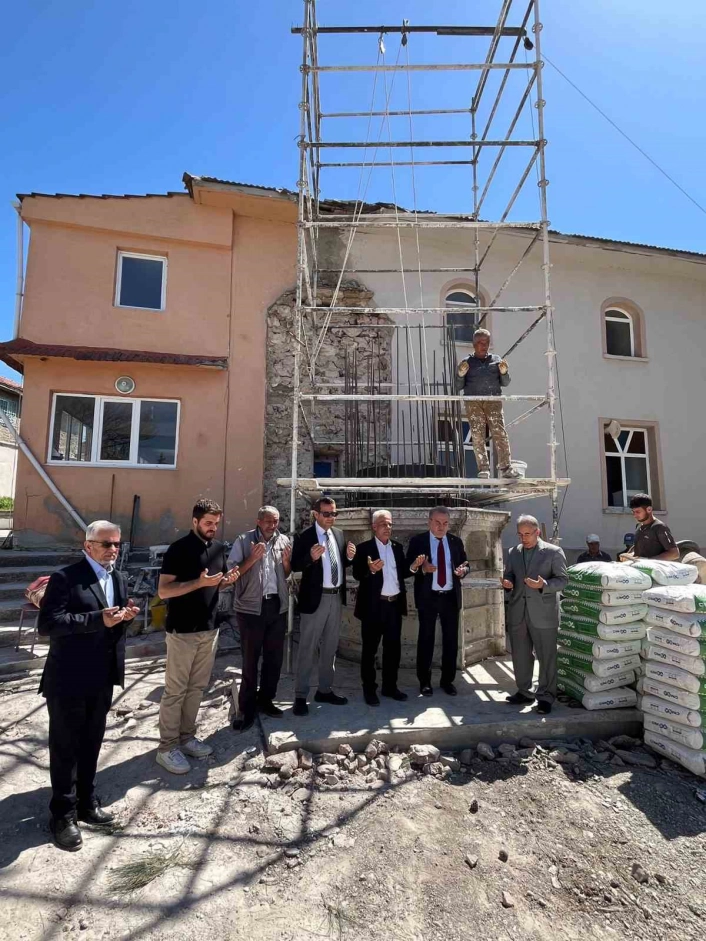 Bozüyükte cami minaresi için temel atma töreni gerçekleşti
