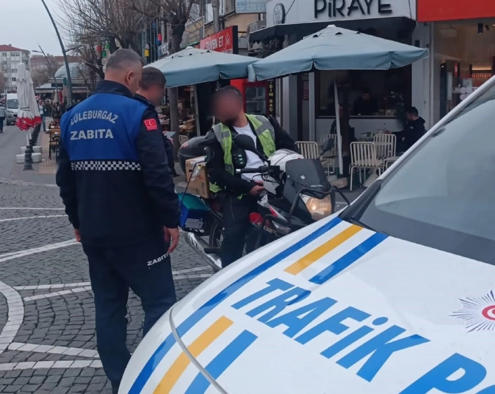 Lüleburgazda zabıta ve emniyet ekiplerinden ortak denetim
